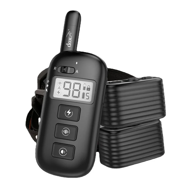 DOBE DB500 1 Remote Control + 2 Collar Electronic Pet Dog Anti-Barking Collar