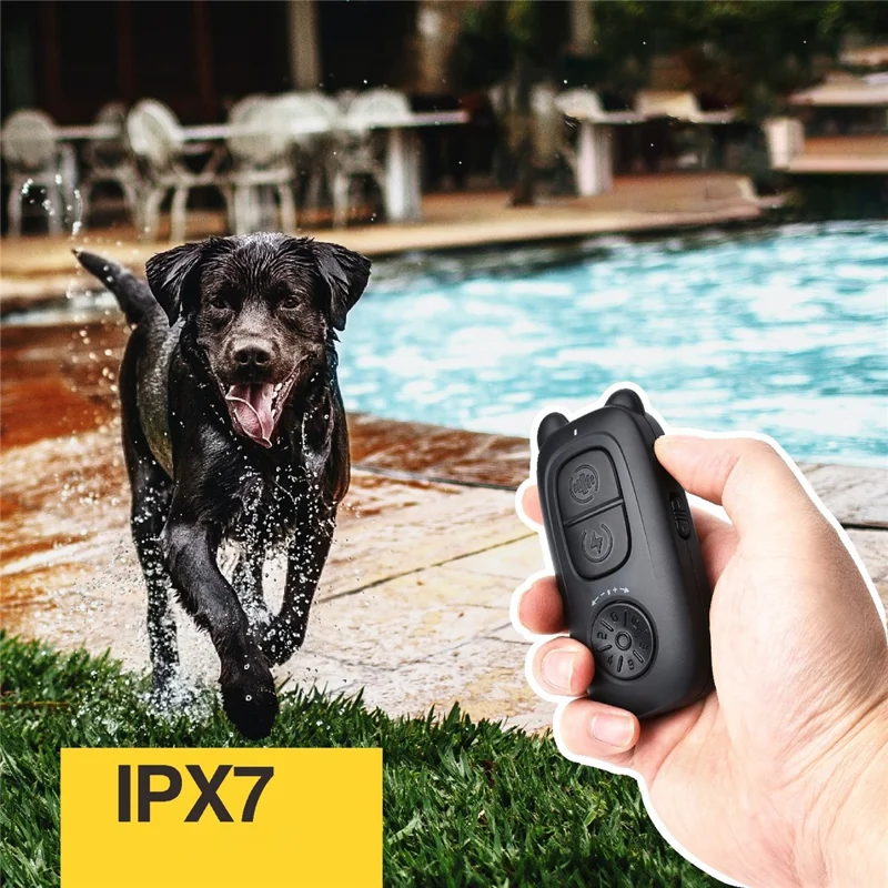 DOBE DB800 Anti Bark Training Collar Pet Dog Barking Control Device (1 Remote+1 Receiver) - Blue