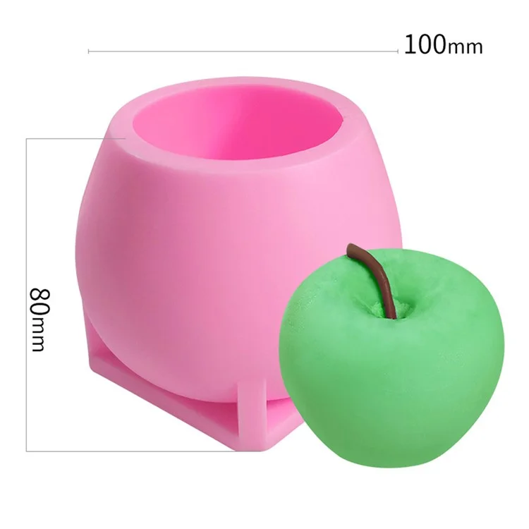 Apple Shape Mousse Mold DIY Scented Candle Silicone Mold (BPA-Free, No FDA Certificate) - SX-SW-67