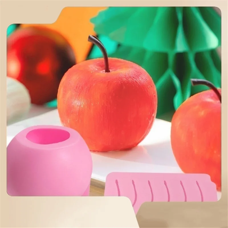 SX-SW-68 6-Cell Mold on Apple Stem DIY Candle Silicone Mold (BPA-Free, No FDA Certificate)