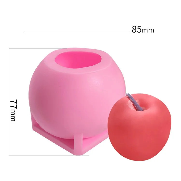 SX-SW-65 Apple Form Mousse Kuchen Backform Weihnachtsabend Kerze Silikon Backform (BPA-frei, Keine FDA-Zertifizierung)