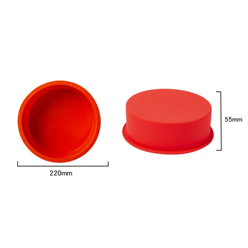 Conjunto de 3 peças / 4 polegadas 6 polegadas 8 polegadas Forma de Bolo de Silicone Redonda para Assar (Sem Certificado da FDA, Livre de BPA)