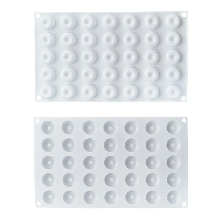 Stampo in silicone a 35 griglie per torte francesi alla mousse, torte della luna, e altro ancora (senza BPA, senza certificazione FDA) - Button