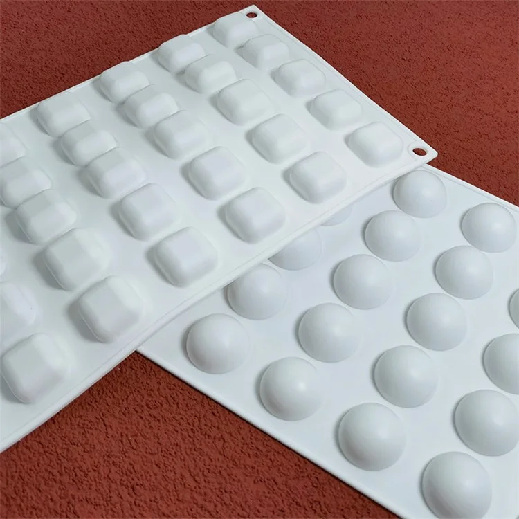 Stampo in silicone a 35 griglie per torte francesi alla mousse, torte della luna, e altro ancora (senza BPA, senza certificazione FDA) - Button