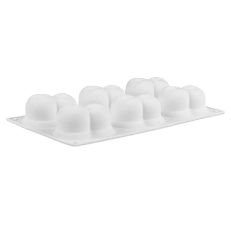 Fruit Shape Mousse Cake Silicone Mold Cute Dessert Making Mold (No FDA, BPA Free) - 6-Cell Double Cherry