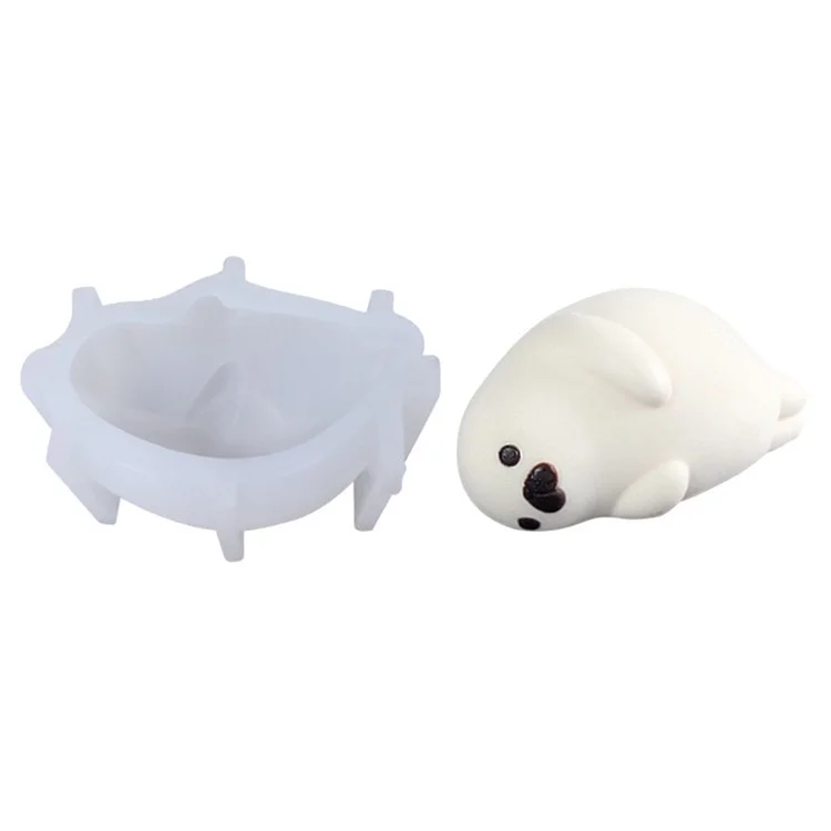 SX-PP-35 4-inch Cute Little Seal Mousse Cake Silicone Mold DIY Jelly Pudding Ice Cream Mold (No FDA, BPA Free)