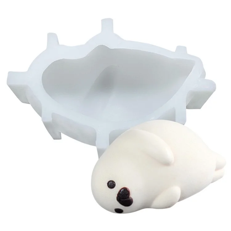 SX-PP-07 6-zoll Süße Kleine Seal Dessert Silikonform DIY Jelly Pudding Form (keine FDA, BPA Frei)