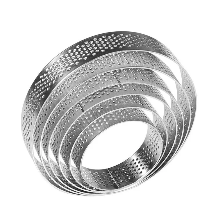6 STÜCK 5/6/7/8/9/10 cm Durchmesser Backform aus Edelstahl, Kuchenteller-Ring (BPA-frei, keine FDA-Zulassung)