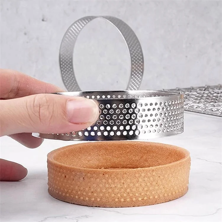 6 STÜCK 5/6/7/8/9/10 cm Durchmesser Backform aus Edelstahl, Kuchenteller-Ring (BPA-frei, keine FDA-Zulassung)
