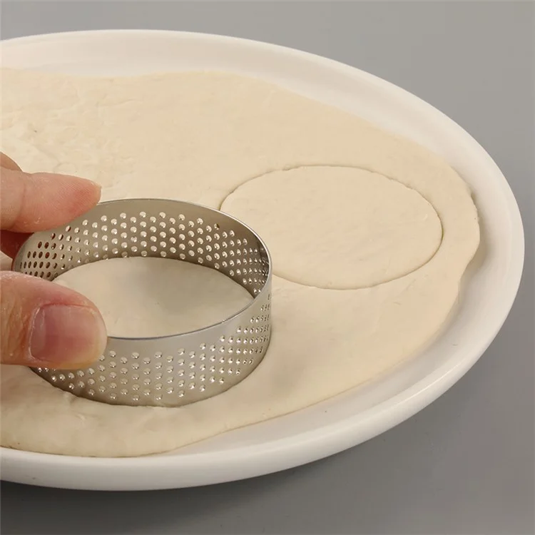6 STÜCK 5/6/7/8/9/10 cm Durchmesser Backform aus Edelstahl, Kuchenteller-Ring (BPA-frei, keine FDA-Zulassung)