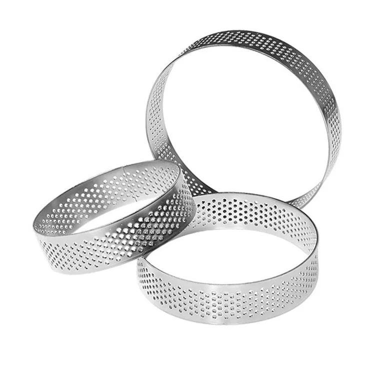 6 STÜCK 5/6/7/8/9/10 cm Durchmesser Backform aus Edelstahl, Kuchenteller-Ring (BPA-frei, keine FDA-Zulassung)