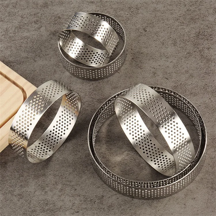 6 STÜCK 5/6/7/8/9/10 cm Durchmesser Backform aus Edelstahl, Kuchenteller-Ring (BPA-frei, keine FDA-Zulassung)