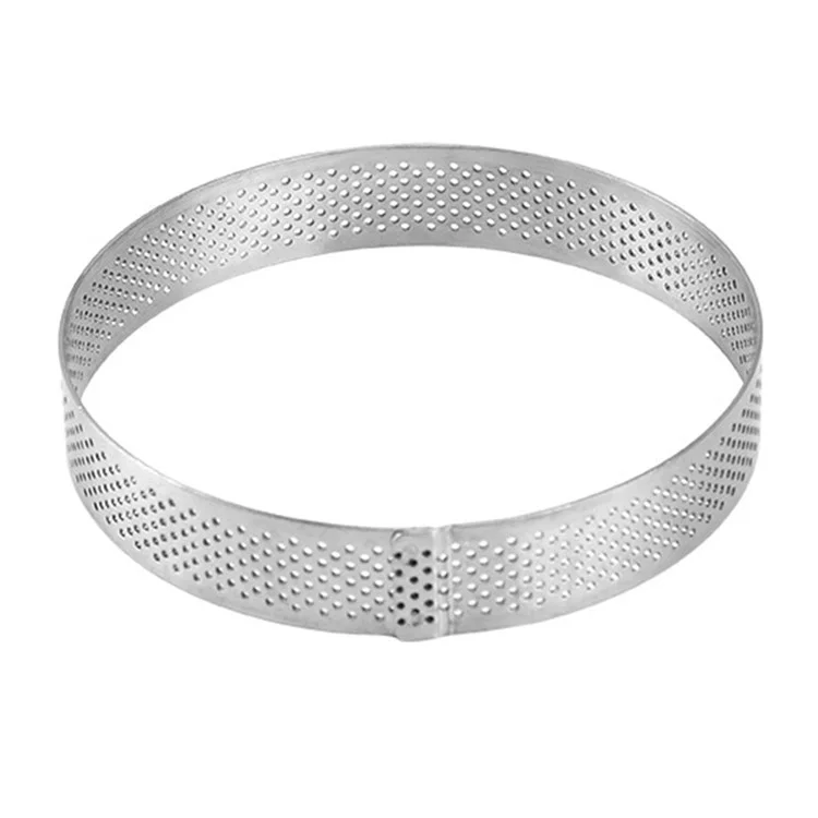 10 cm Durchmesser 304 Edelstahl-Tarteform zum Backen von Crumpet-Kuchen, Mousse (BPA-frei, keine FDA-Zulassung)
