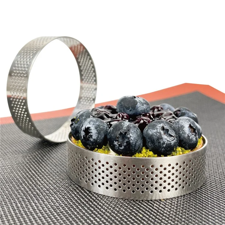 10CM Diameter 304 Stainless Steel Tart Ring for Making Crumpet Cake Mousse (BPA-Free, No FDA)