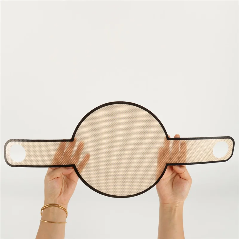 Dutch Oven Bread Baking Pad Long Handles Sling Non-stick Dough Transfer Pad (BPA Free, No FDA) - Brown