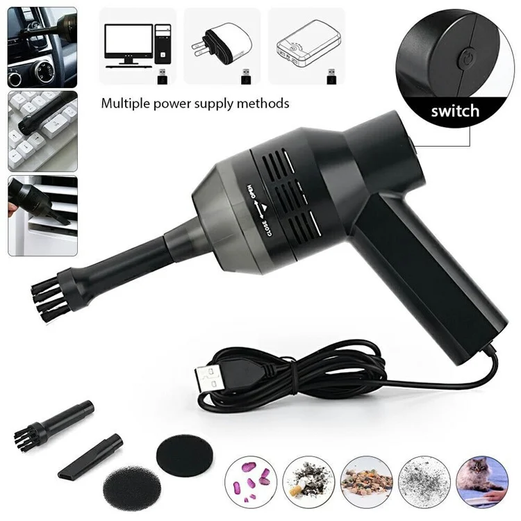 Aspirapolvere portatile USB cablato HK6019A Super Mini per auto/casa/casa degli animali domestici/pulizia della tastiera