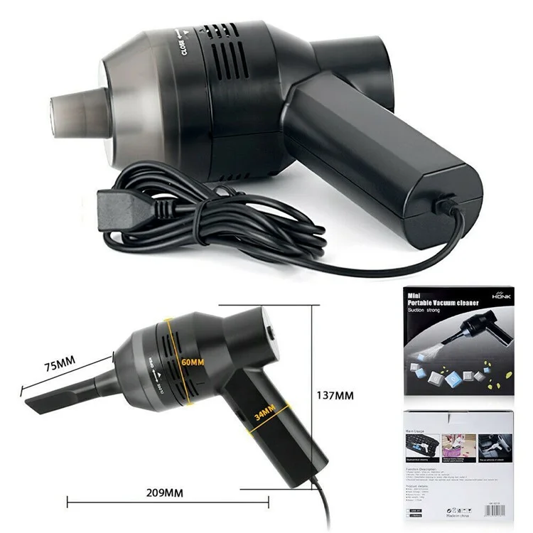 Aspirapolvere portatile USB cablato HK6019A Super Mini per auto/casa/casa degli animali domestici/pulizia della tastiera