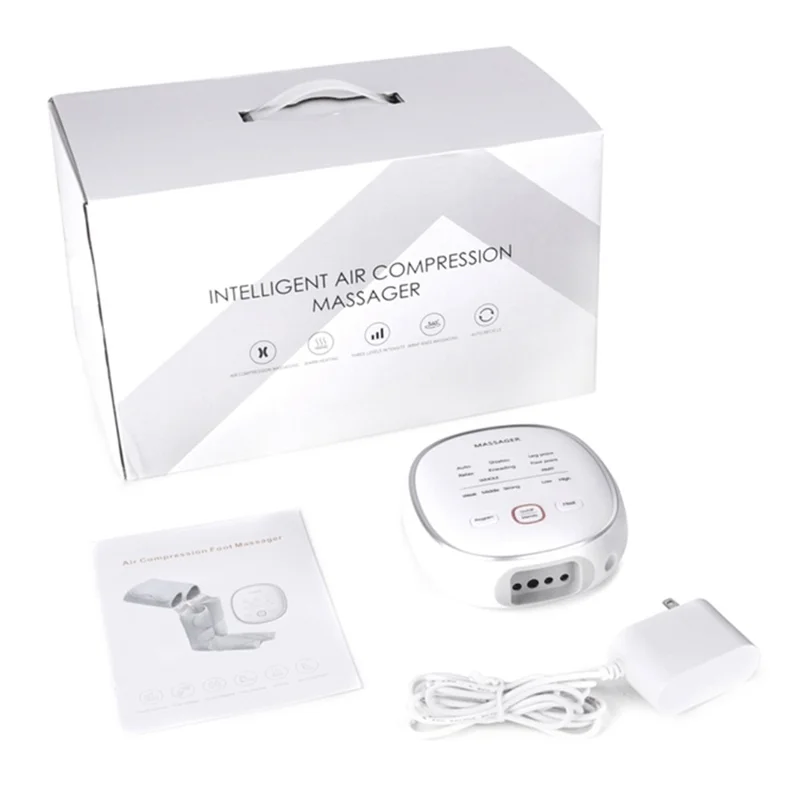 FUTURE ST-501B Leg Air Massager for Circulation and Muscles Relaxation Foot and Calf Massage with 3 Intensities 6 Modes Handheld Controller - US Plug