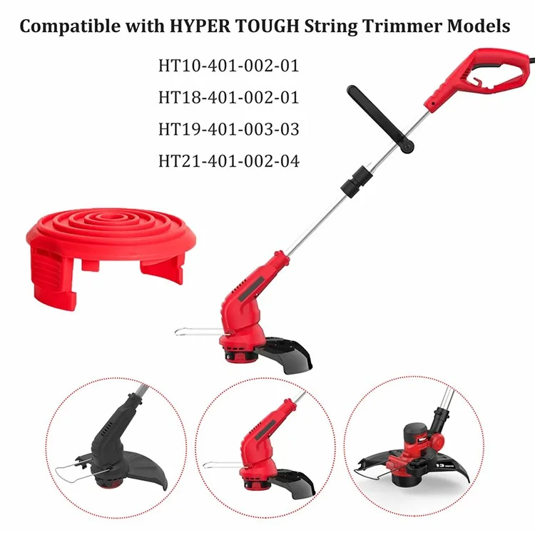 4 Unidades Tampa da bobina de ABS para Hyper Tough Linha de Substituição da Cortadora de Grama, TLH-01-1 
