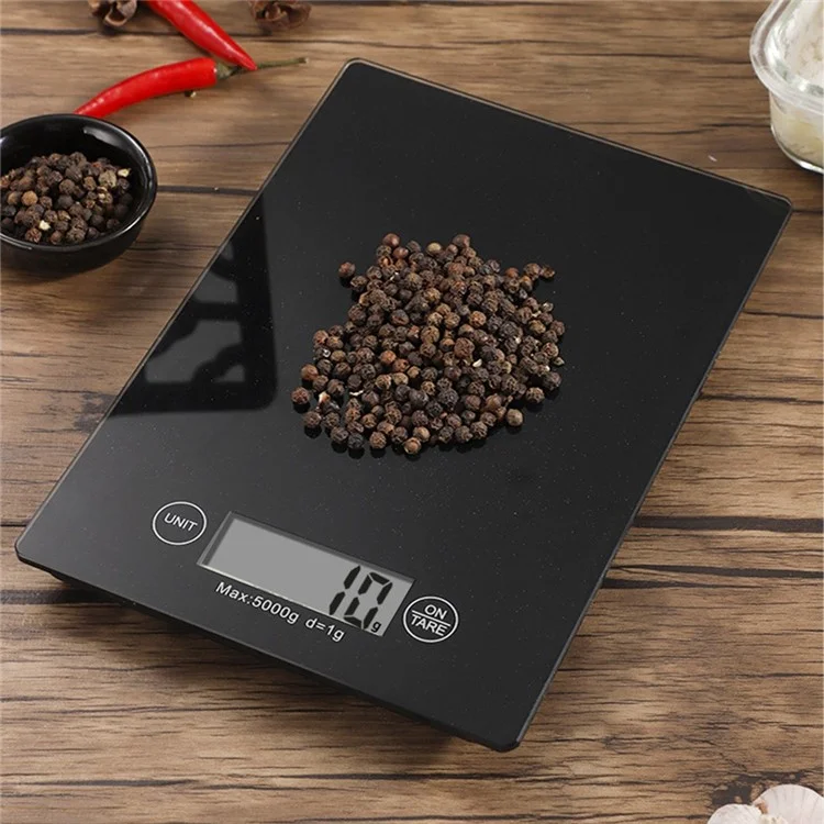 5KG Loading Capacity Food Kitchen Scale Digital Weighing Platform (No FDA Certified, BPA Free) (Without Battery)