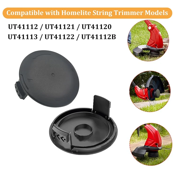2 peças para Homelite, substituição de bobinas, tampas, linha de aparador de grama, bobina ABS tampa, AC41HCA