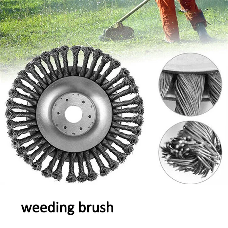 PR8-06 6 Zoll 150mm Stahlseilrad Garten Unkrauthobel Rasenmäher Grass Trimmer Brush Cutter Tool