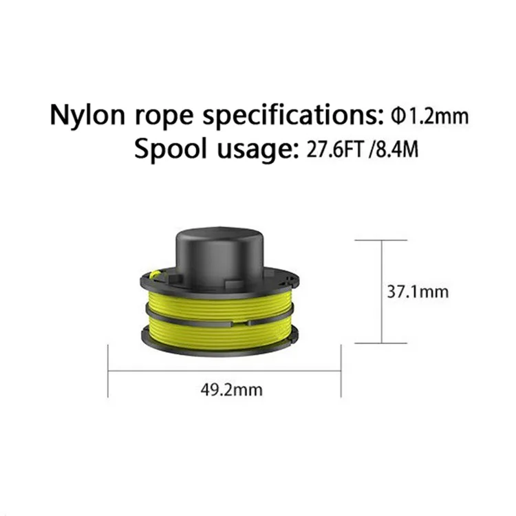 6 Carretéis de Fio de Nylon para Substituição de Ryobi Lawn Trimmer Spools RAC119