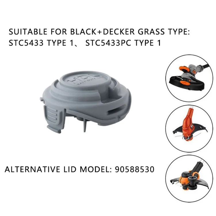 Pour Black & Decker STC5433 Type 1 / STC5433PC Type 1 HDL Heavy Duty Line Spool Cap, 90588530