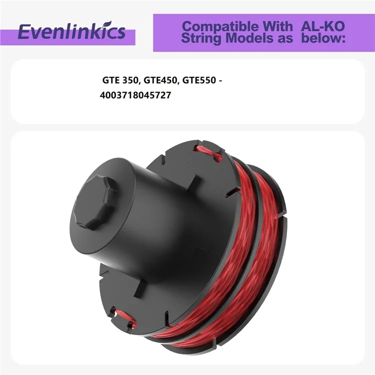 4Pcs para AL-KO GTE 350 / GTE 450 / GTE 550 Cortador de Grama Substituição Linha Carretel, 112966