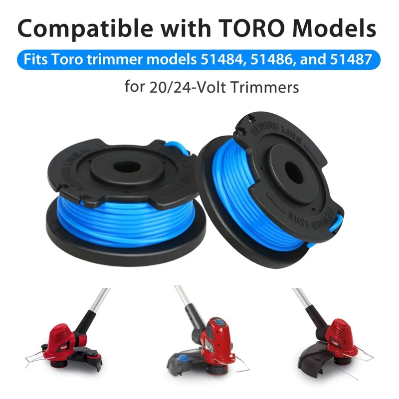 4Pcs For Toro 51484 51486 51487 20V / 24V Lawn Mower Replacement Line Spool, 88524