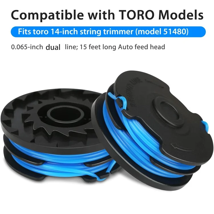4 PEZZI sostituzione bobine per Toro Lawn Trimmer Wire Reels 88512