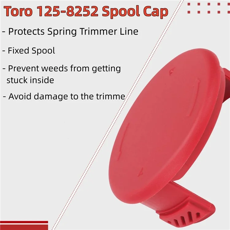 3Peças Tampas de Carretel para Substituto da Cortadora de Grama Toro, Tampa da Bobina ABS, 125-8252
