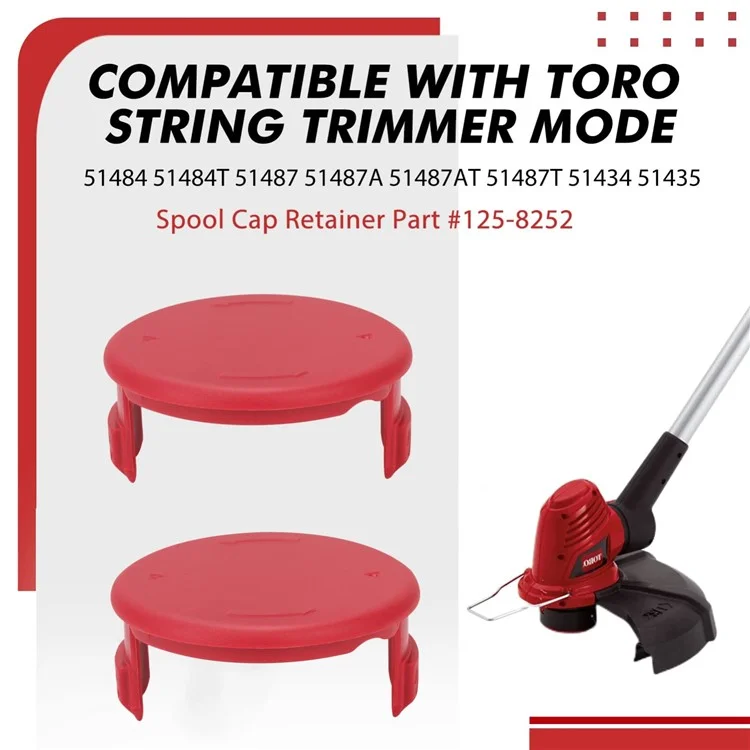 Para Toro 51484 51484T 51487 51487A 51487AT 51487T 51434 51435 Cortador de Grama Tampão da Bobina da Linha ABS, 125-8252