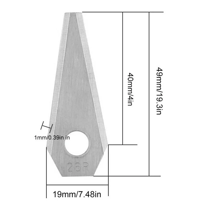 9Pcs Grass Trimmer Blades for Bosch Indego Electric Lawn Mower Stainless Steel Cutting Blades - Silver