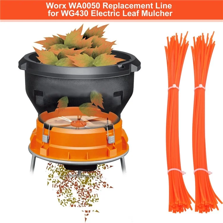 80 шт. для электрического измельчителя листьев Worx WG430, сменные триммерные линии, WA0050
