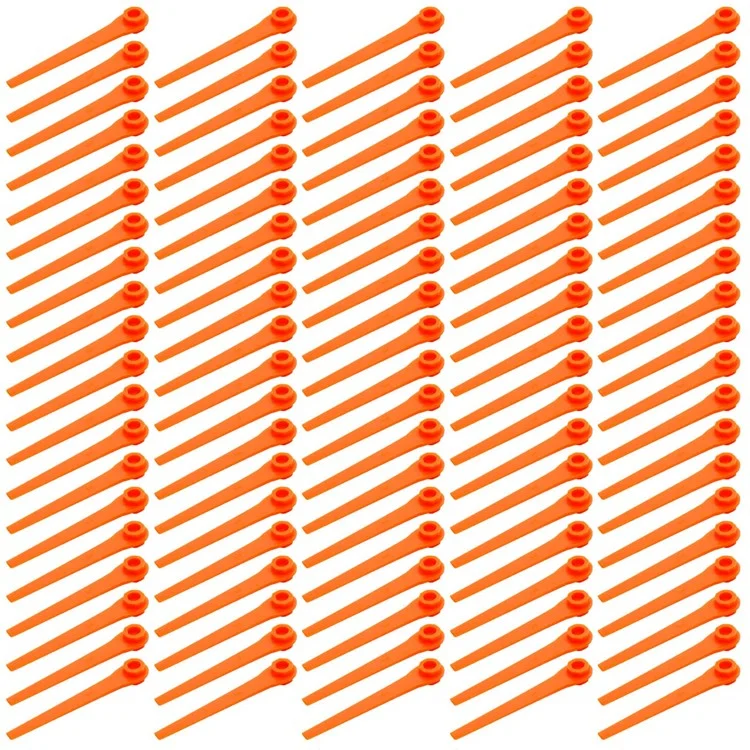 100 piezas de cuchillas de corte de ABS de repuesto para Gardena, piezas de repuesto para cortacésped, 05368-20
