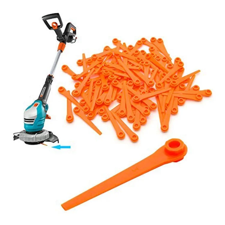 100 piezas de cuchillas de corte de ABS de repuesto para Gardena, piezas de repuesto para cortacésped, 05368-20