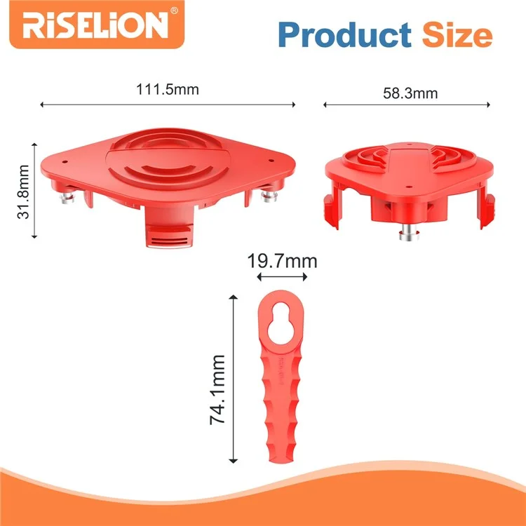 For Craftsman Trimmer 10PCS ABS Plastic Cutting Blades + 1PC Blade Disc (TLHGB-01)