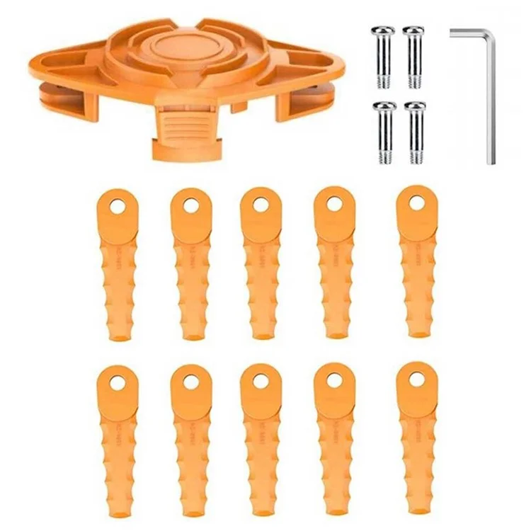 Para Worx 10PCS ABS Plastic Cutting Blades + 1PC Replacement Head (EVW-02)