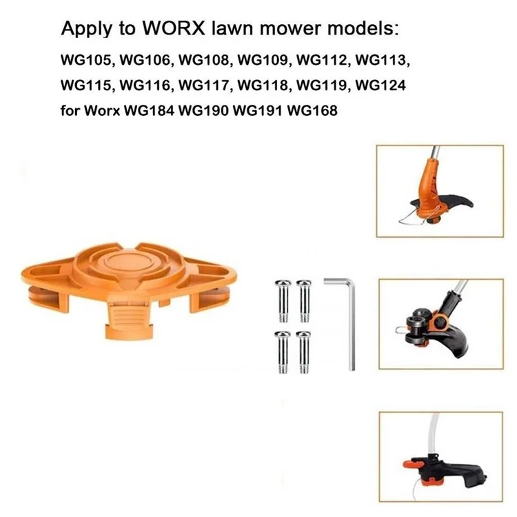 Para Worx 10PCS ABS Plastic Cutting Blades + 1PC Replacement Head (EVW-02)
