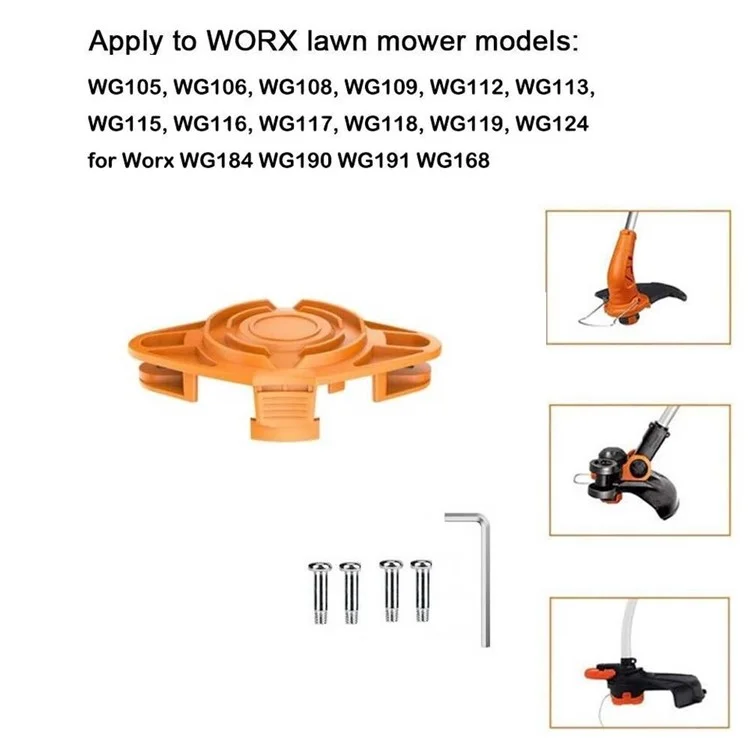 Для Worx WG115 / WG116 / WG117 / WG118 Газонокосилка Замена Режущая Голова (EVW-02)