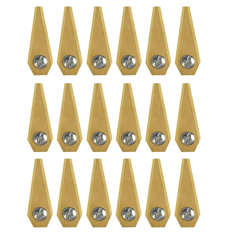 18Pcs Replacement Blades for Bosch Indego Electric Lawn Mower Stainless Steel Cutting Blades - Gold