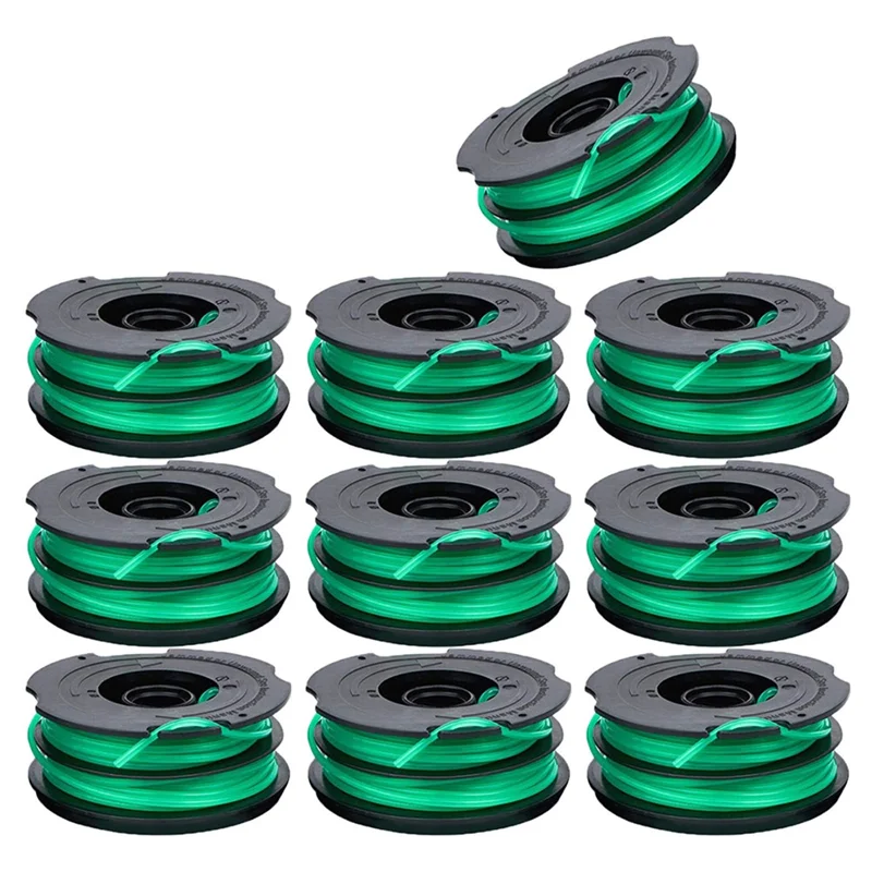 10Pcs Spool for Black & Decker GH1100 / GH1000 Type 4 / Type 3 / Type 2 / Type 1 Lawn Mower Part, DF-080-BKP