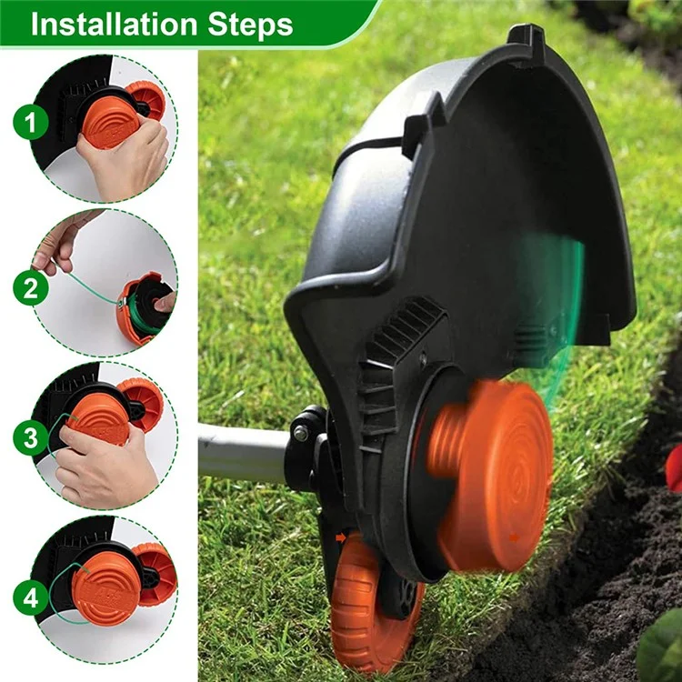1Pc Spool Cap for Black & Decker GH3000 / GH3000R / LST540 / LST540B Lawn Mower Spare Part, 90583594