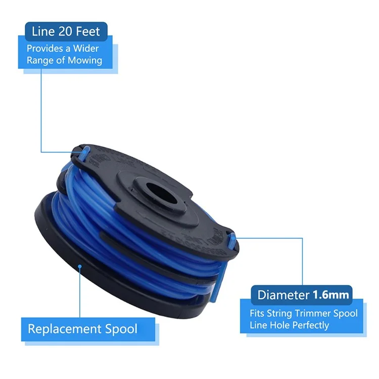 8Pz TLG-03 Fune di Nylon Bobina per Kobalt KST 120X / 120X-06 Ricambio Tagliaerba