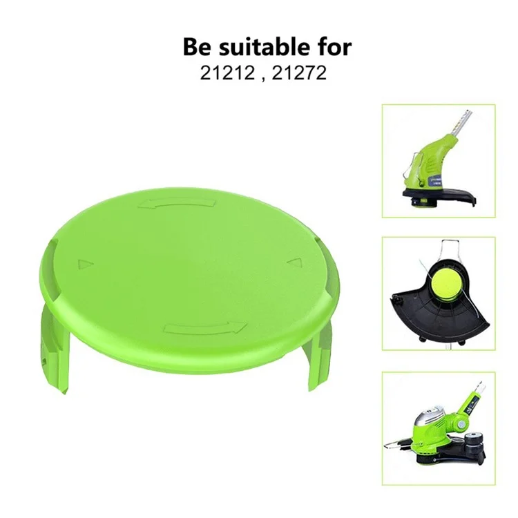 2 Pièces Capuchon de bobine en plastique pour Greenworks 21272 / 21212 Pièce de rechange pour tondeuse à gazon, 3410468