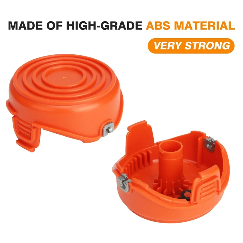 4Pcs Spool Cap for Black & Decker GH750  /  GH710  /  GH700 Lawn Mower, DF-065-BKP / RC-065-P&90517175