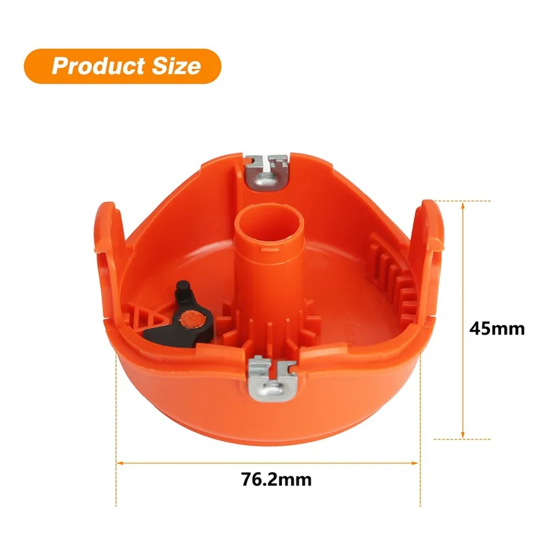 4Pcs Spool Cap for Black & Decker GH750  /  GH710  /  GH700 Lawn Mower, DF-065-BKP / RC-065-P&90517175