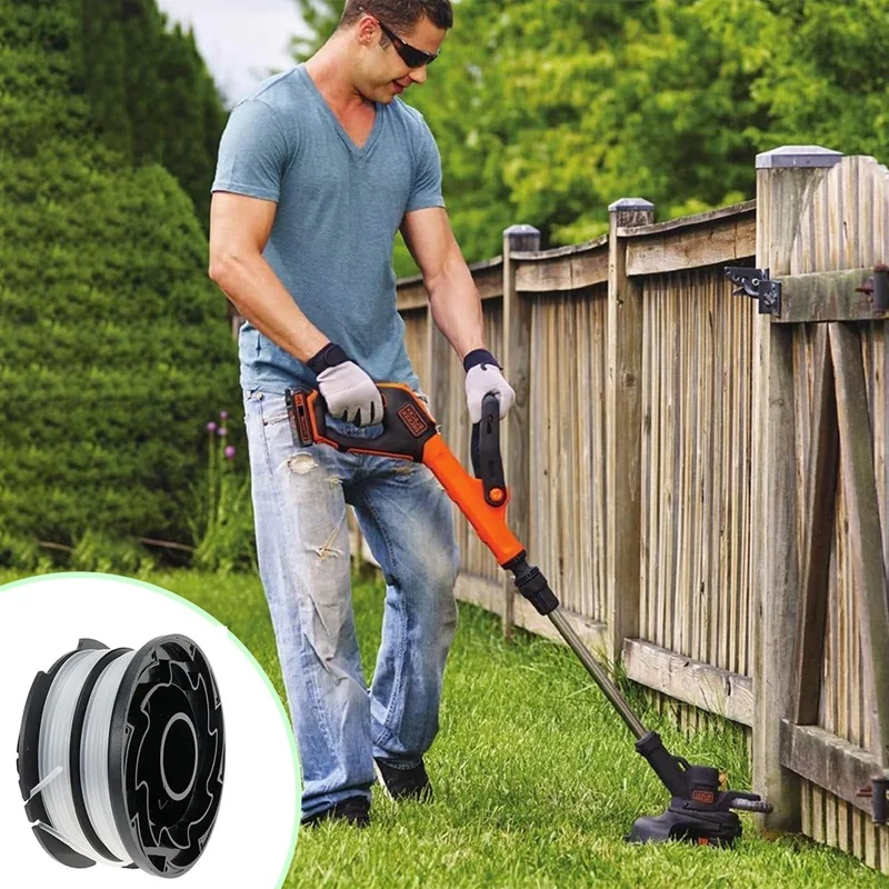 12Pcs For Black & Decker GH750 / GH710 / GH700 Line Spools Lawn Mower Line Reels, DF-065-BKP