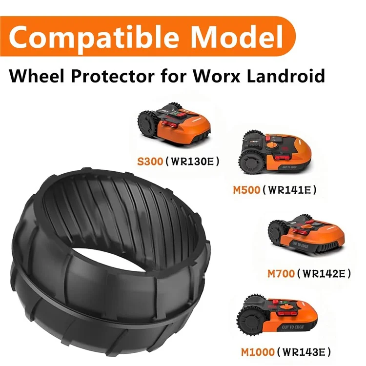 1 Stück Gummiradschutz für Worx Landroid M1000 / M700 / M500 Plus / M500 / S300 Rasenmäher Teil, RSXJ0002